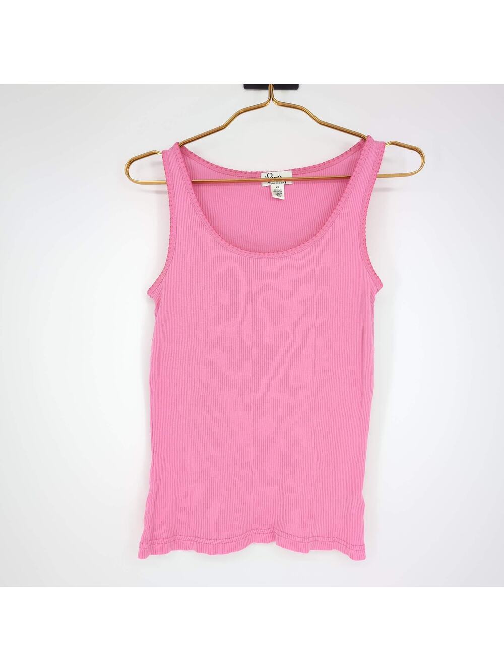 Lilly Pulitzer Vintage Pink Sleeveless Ribbed Cotton Tank Top - Size XS - GUC